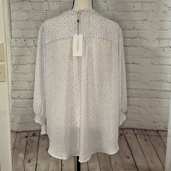 CAROLINA BELLE Tie Neck Boho Blouse - Picture 3 of 5